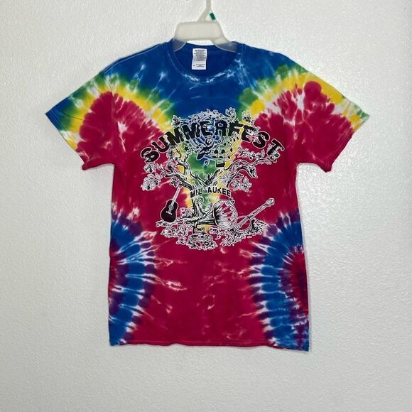GILDAN Men’s Summerfest Tie Dye T Shirt Size M - Picture 1 of 4